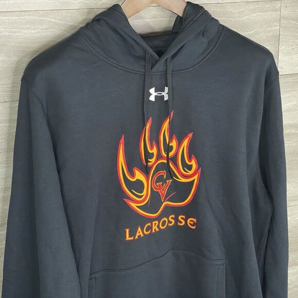 Under Armour Mens Hustle Fleece Hoodie Castle View Lacrosse Sweatshirt Size XL - Picture 4 of 13